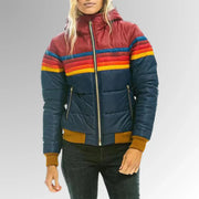 Vicky | Retro-Style Striped Quilted Jacket