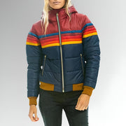 Janette  | Zip-Up Jacket with Rainbow Stripes