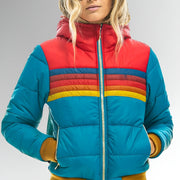 Janette  | Zip-Up Jacket with Rainbow Stripes