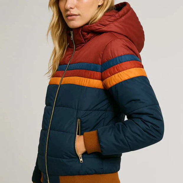 Vicky | Retro-Style Striped Quilted Jacket