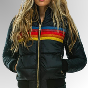 Janette  | Zip-Up Jacket with Rainbow Stripes