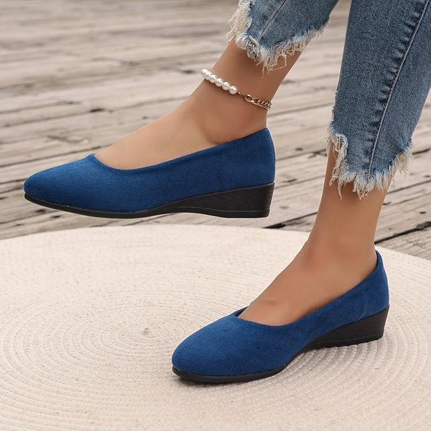 Élianne | Comfortable Wedge Heel Ballet Flats