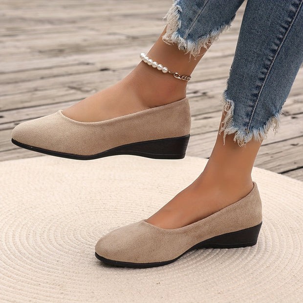 Élianne | Comfortable Wedge Heel Ballet Flats