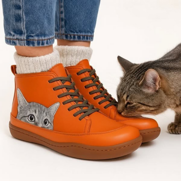CatBoots™ - Leather Ankle Boots