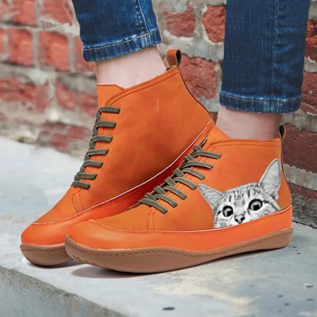 CatBoots™ - Leather Ankle Boots