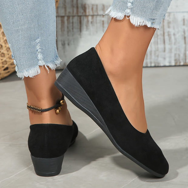 Élianne | Comfortable Wedge Heel Ballet Flats