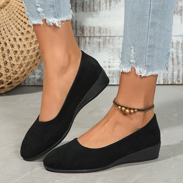 Élianne | Comfortable Wedge Heel Ballet Flats
